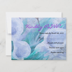 HUMMINGBIRD & CALLA LILY Bat Mitzvah Replik Card RSVP Karte