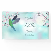 Hummingbird Cherry Blossom Girl's Birthday