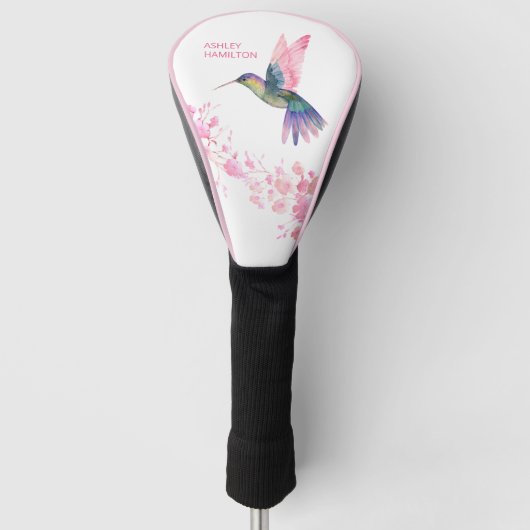 Hummingbird Cherry Blüten Golf Headcover (Vorderseite)