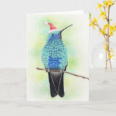 Hummingbird Christmas Card Karte (Gelbe Blume)