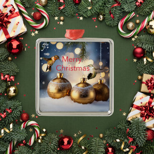 Hummingbird Christmas Card Ornament Aus Metall