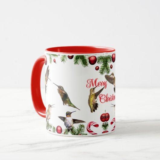 Hummingbird Christmas Cup Tasse (Vorderseite Links)