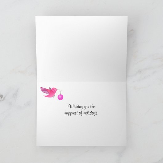 Hummingbird Christmas Feiertagskarte (Innenseite)