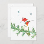 Hummingbird Christmas Feiertagspostkarte (Vorne/Hinten)