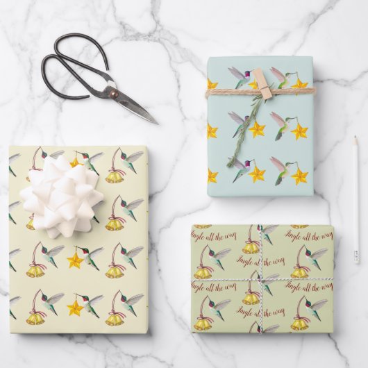 Hummingbird Christmas Geschenkpapier Set (Vorderseite)