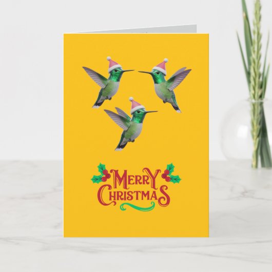 Hummingbird Christmas Karte (Vorderseite)
