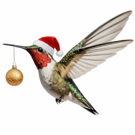 Hummingbird Christmas Ornament & gold decoration Fotoskulptur Ornament