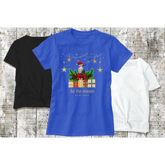 Hummingbird Christmas T - Shirt "Blue"