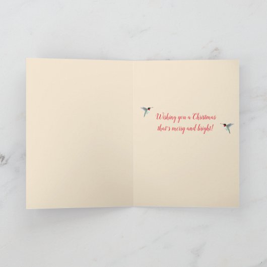 Hummingbird Christmas Tree Karte (Innenseite)