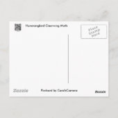 Hummingbird Clear Wing Moth Coordinated Items Postkarte (Rückseite)