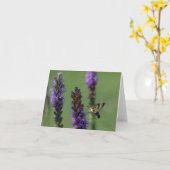 Hummingbird Clearwing Moth Blank Notecard Karte (Gelbe Blume)