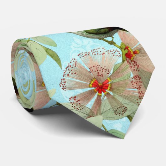 Hummingbird Colibri Green Leaf Spring Vibes Krawatte (Gerollt)