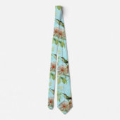 Hummingbird Colibri Green Leaf Spring Vibes Krawatte (Rückseite)