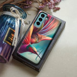 Hummingbird Colorful Waves Monogram Humming Bird Samsung Galaxy Hülle<br><div class="desc">Diese Hummingbird-Kunst wird zu einem großartigen Handy-Fall in surrealen Wellen farbenfroher Bewegung. Seine Flügel wirbeln in einen Regenbogentornado, was ihn zu einem einzigartigen Statement-Accessoire für Vogelliebhaber macht, und er ist durch das Hinzufügen Ihres Monogramms noch individueller. Triadische Farbtöne von aquamarin, orange und magenta verschwimmen die Linien zwischen realistisch und abstrakt....</div>