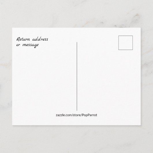 Hummingbird Columbine Welcome Spring Periwinkle Postkarte (Rückseite)