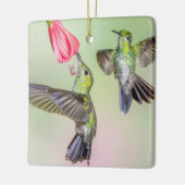 Hummingbird Couple Flying Together Name Keramikornament (Links)