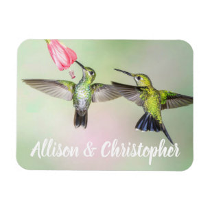 Hummingbird Couple Flying Together Personalisiert Magnet