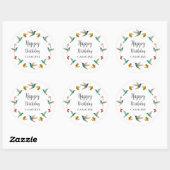 Hummingbird Custom Birthday Sticker (Blatt)