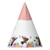 Hummingbird Custom Text Geburtstagsparty Partyhütchen (Rückseite)