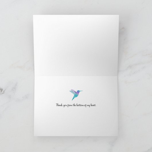 Hummingbird Danke, dass Sie grüßen Karte (Innenseite)