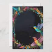 Hummingbird Dark Botanical Theme Einladung (Rückseite)