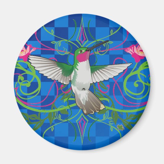 Hummingbird Decorative Magnet (Vorne)