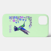 Hummingbird Design Botanische Blume Vogelliebhaber Case-Mate iPhone Hülle (Rückseite (Horizontal))
