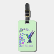 Hummingbird Design Botanische Blume Vogelliebhaber