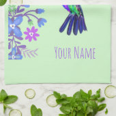Hummingbird Design Botanische Blume Vogelliebhaber Geschirrtuch (Gefaltet)