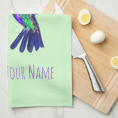 Hummingbird Design Botanische Blume Vogelliebhaber Geschirrtuch (Viertel Falte)