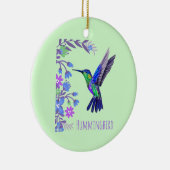 Hummingbird Design Botanische Blume Vogelliebhaber Keramik Ornament (Rechts)