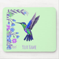Hummingbird Design Botanische Blume Vogelliebhaber