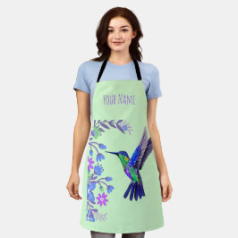 Hummingbird Design Botanische Blume Vogelliebhaber Schürze