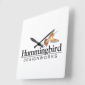 Hummingbird Designworks Wall Clock Quadratische Wanduhr (Winkel)