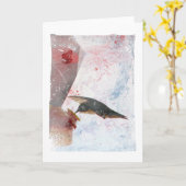 Hummingbird Digital Art Karte (Gelbe Blume)
