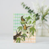 Hummingbird Digital Art Postkarte (Stehend Vorderseite)