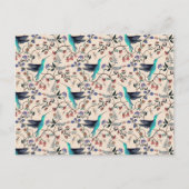 Hummingbird & Dragonfly William Morris Style Postkarte (Vorderseite)