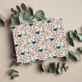 Hummingbird & Dragonfly William Morris Style Postkarte