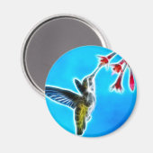 Hummingbird Eating Nectar Magnet (Vorderseite/Rückseite)