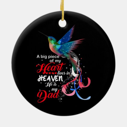 Hummingbird Ein großes Stück meines Herzens lebt i Keramik Ornament (Hinten)