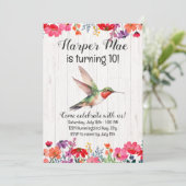 Hummingbird Einladung zum Geburtstag (Stehend Vorderseite)