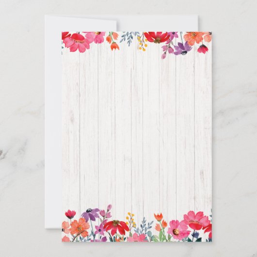 Hummingbird Einladung zum Geburtstag (Rückseite)