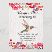 Hummingbird Einladung zum Geburtstag (Vorne/Hinten)