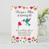 Hummingbird Einladung zum Geburtstag (Stehend Vorderseite)