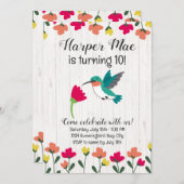 Hummingbird Einladung zum Geburtstag (Vorne/Hinten)