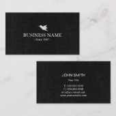 Hummingbird Elegant Dark Linen Visitenkarte (Vorne/Hinten)