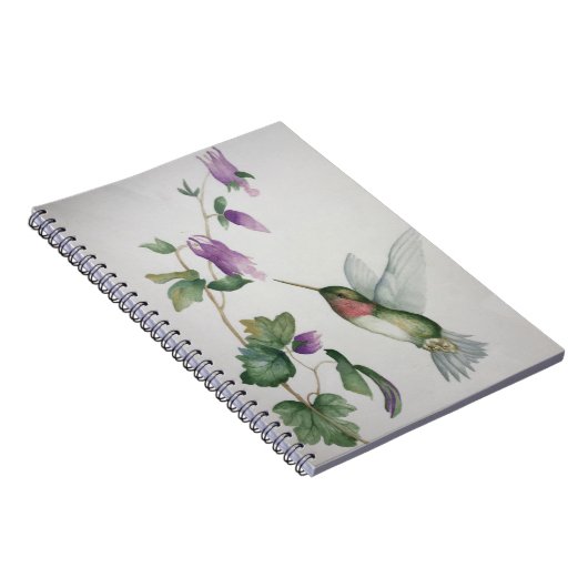 Hummingbird Elegant Wateroclor Notebook Notizblock (Rechte Seite)