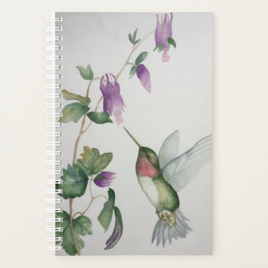 Hummingbird Eleganter Aquarellplaner Planer (Vorderseite)