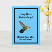 Hummingbird-Engel - Blank Inside Card Karte (Gelbe Blume)