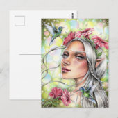 Hummingbird Fairy Postkarte (Vorne/Hinten)